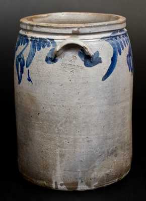 3 Gal. SOLOMON BELL / STRASBURG / VA Stoneware Jar w/ Cobalt Decoration