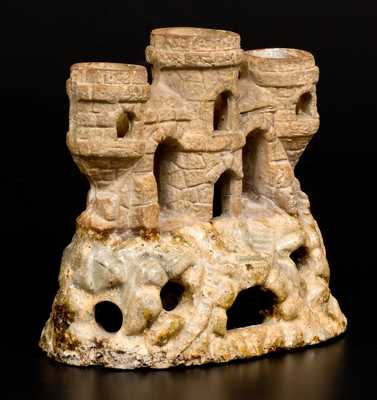 Small Stoneware Aquarium Castle, Midwestern