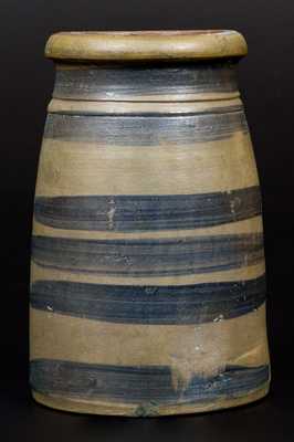 Western PA Stoneware Canning Jar with Six-Stripe Decoration