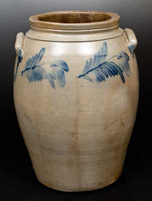 3 Gal. Stoneware Jar w/ Floral Decoration att. R. J. Grier, Chester County, PA