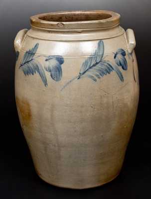 3 Gal. Stoneware Jar w/ Floral Decoration att. R. J. Grier, Chester County, PA