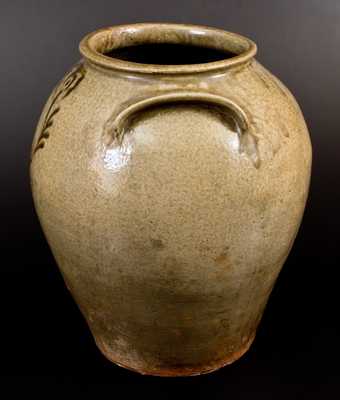 Very Fine 6 Gal. Early Edgefield, SC Stoneware Jar with Slip 