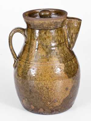 Scarce Crawford County, GA Stoneware Coffee Pot with Vibrant Alkaline Glaze