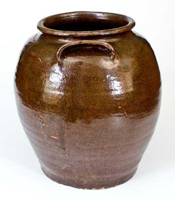 Outstanding "Lm" Stoneware Jar attrib. Dave, Edgefield, SC, circa 1850