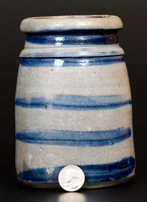 Small Western PA Stoneware Wax Sealer with Five-Stripe Decoration