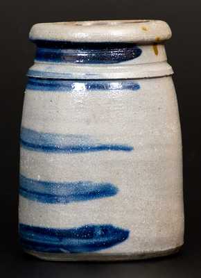 Small Western PA Stoneware Wax Sealer with Five-Stripe Decoration