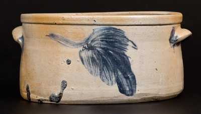 Baltimore Stoneware Butter Crock w/ Leaf Decoration