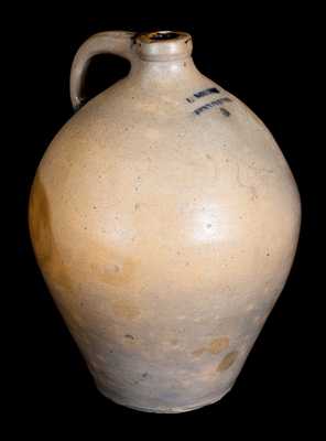  L. NORTON / BENNINGTON Stoneware Jug with Incised Bird Decoration