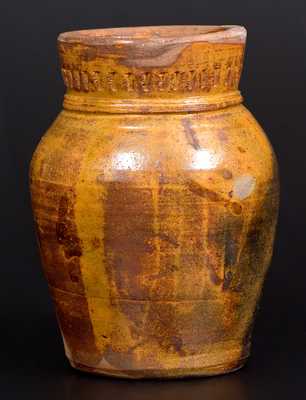 Fine and Scarce Lead-Glazed WINCHESTER, VA Redware Vase, Round Hill Pottery, circa 1930