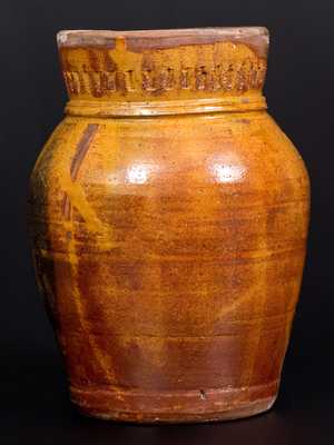 Fine and Scarce Lead-Glazed WINCHESTER, VA Redware Vase, Round Hill Pottery, circa 1930