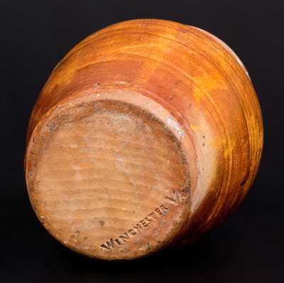 Fine and Scarce Lead-Glazed WINCHESTER, VA Redware Vase, Round Hill Pottery, circa 1930