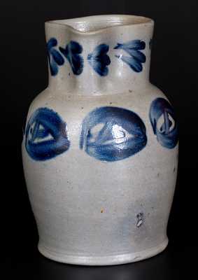Fine Half-Gallon Baltimore Stoneware Pitcher w/ Cobalt Decoration, c1830