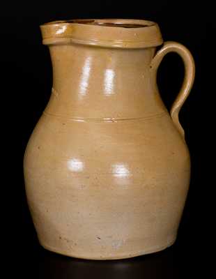 CHARLESTOWN Stoneware Pitcher, Barnabas Edmands, Charlestown, MA, circa 1830
