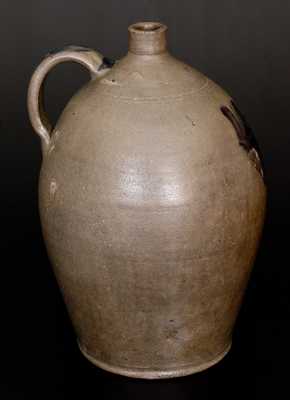 James River Stoneware Jug w/ Brushed Foliate Decoration and Decorated Handle