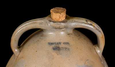 Extremely Rare J. CLARK & CO. / TROY, BRISTOLS BEER Stoneware Cooler w/ Applied Eagle