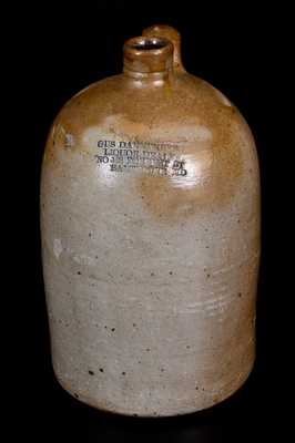 Baltimore Stoneware Advertising Jug for GUS DANNENBERG / LIQUOR DEALER