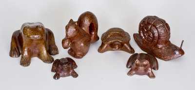 Lot of Six: Sewertile Animal Figures, Ohio, circa 1960s