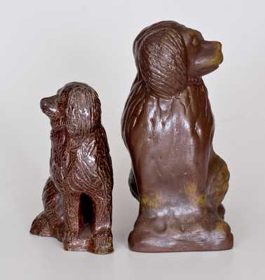 Lot of Two: Sewertile Seated Spaniel Figures Marked