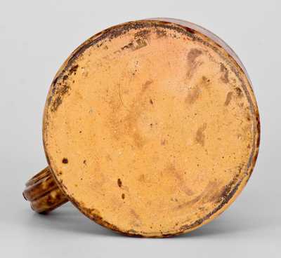 JOHN BELL, Waynesboro, PA, Redware Mug with Rockingham Glaze