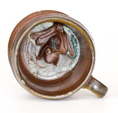 Stoneware Frog Mug Signed 
