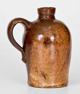 Scarce Glazed Redware Jug, Strasburg, VA, circa 1890
