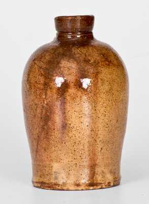 Scarce Glazed Redware Jug, Strasburg, VA, circa 1890