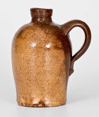 Scarce Glazed Redware Jug, Strasburg, VA, circa 1890