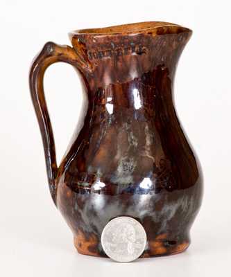 Very Fine JOHN BELL, Waynesboro, PA, Redware Pitcher w/ Sponged Manganese Decoration