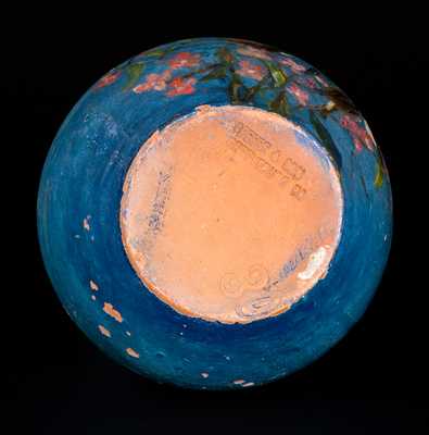 Rare SPEESE & SON / GETTYSBURG, PA Cold-Painted Redware Vase