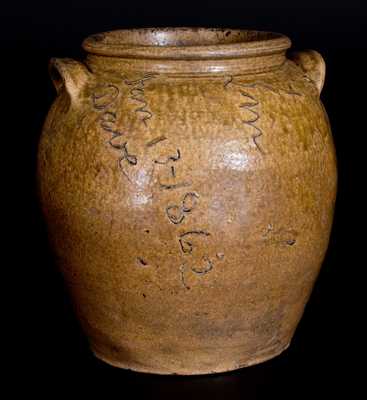 Extremely Rare and Important Dave / Jan 13 - 1862 / Lm Edgefield District, SC Stoneware Jar