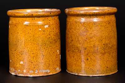 Lot of Two: Galena, IL Glazed Redware Jars