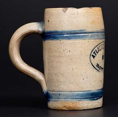 Unusual Stoneware Advertising Mug Impressed ATLANTIC GARDEN / BOWERY