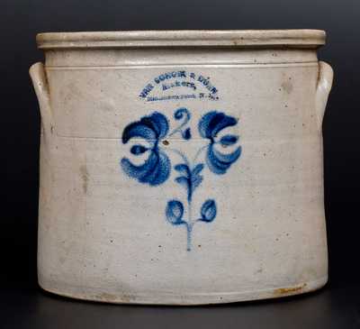 Scarce VAN SCHOIK & DUNN / Makers / Middletown Point, NJ Stoneware Crock