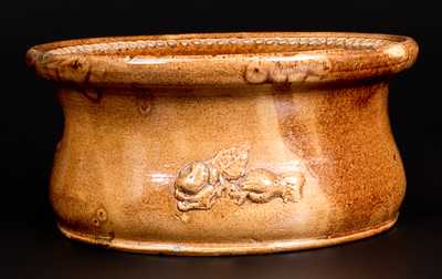 Unusual Glazed Earthenware Spittoon, possibly J. Eberly & Co., Strasburg, Virginia