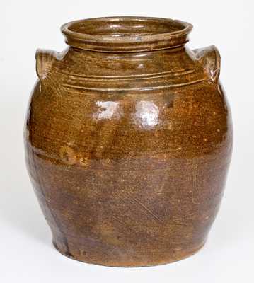Fine Alkaline-Glazed Stoneware Jar att. Dave, Lewis Miles's Stoney Bluff Pottery, Edgefield, SC