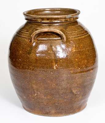 Fine Alkaline-Glazed Stoneware Jar att. Dave, Lewis Miles s Stoney Bluff Pottery, Edgefield, SC