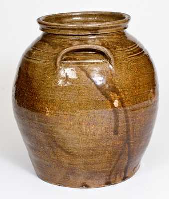 Fine Alkaline-Glazed Stoneware Jar att. Dave, Lewis Miles s Stoney Bluff Pottery, Edgefield, SC