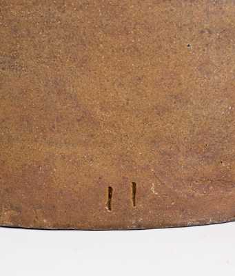 Fine Pottersville, Edgefield District, SC Alkaline-Glazed Stoneware Jar w/ Impressed Mark at Base