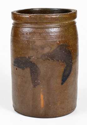 Rare D. H. HENKEL, Stonyman, VA Decorated Stoneware Jar