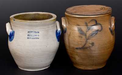 Lot of Two: Stoneware Jars incl. STEDMAN & SEYMOUR / NEW HAVEN Example