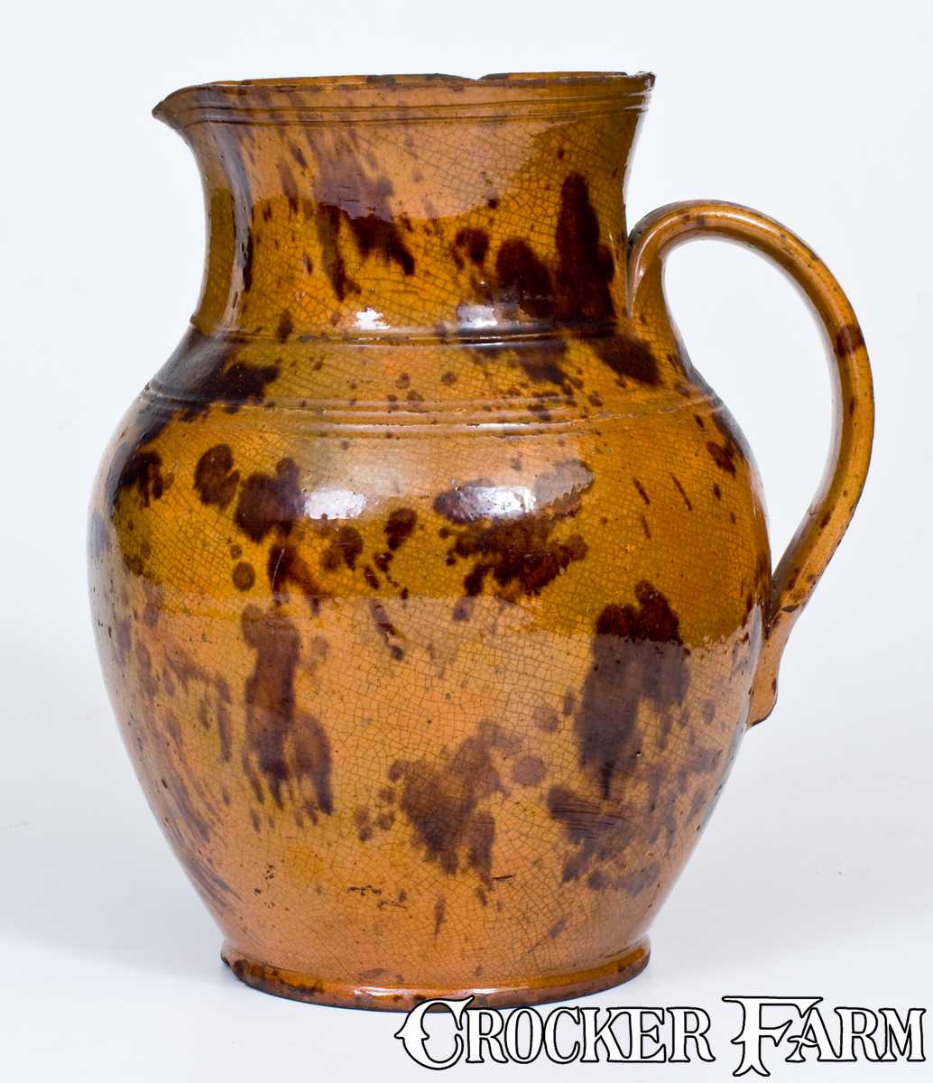 Glazed Redware Pitcher, Pennsylvania origin, 19th century -- Lot 326 ...