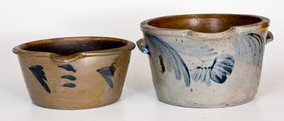 Two Stoneware Milkpans, Baltimore and Chester County, PA