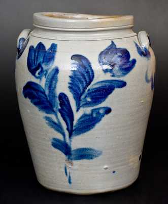 Fine Three-Gallon Stoneware Jar attrib. R.J. Grier, Chester County, PA, circa 1860