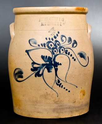 Four-Gallon HAXSTUN, OTTMAN & CO / FORT EDWARD, N.Y. Stoneware Jar