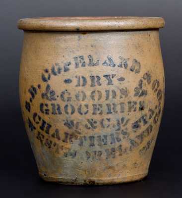 One-Gallon Charter's Station, PA Advertising Stoneware Jar