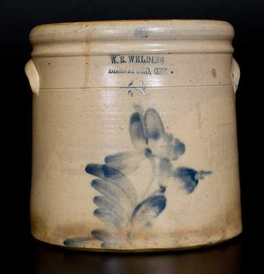 Three-Gallon W.E. WELDING / BRANTFORD, ONT. Stoneware Crock