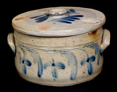 Stoneware Butter Crock with Lid att. Richard Remmey, Philadelphia, PA