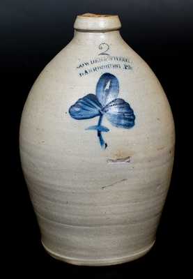 COWDEN & WILCOX / HARRISBURG, PA Stoneware Jar with Floral Decoration