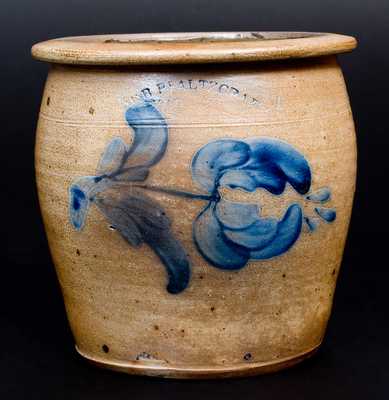 H. B. PFALTZGRAFF / YORK, PA Stoneware Cream Jar with Floral Decoration