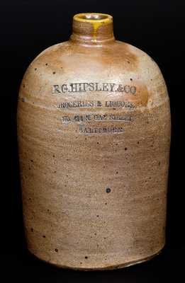 E. G. HIPSLEY & CO. / BALTIMORE Stoneware Advertising Jug